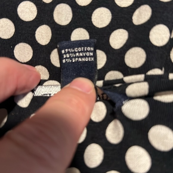 Lands End Midi Sleeveless V-neck Polka Dot Fit & Flare Pullover Dress T4* - Picture 4 of 4